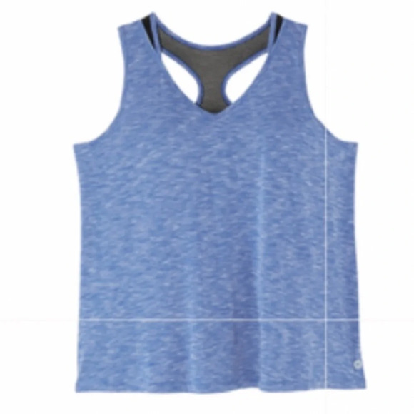 Rainbeau Ginger Mesh Detail Back Tank Top Muscle Tee 18/20 2X Plus Size - Picture 1 of 9